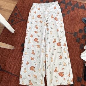 Hollister Gray Sleep Pants with Bear Design